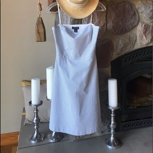 Cotton strapless sundress.